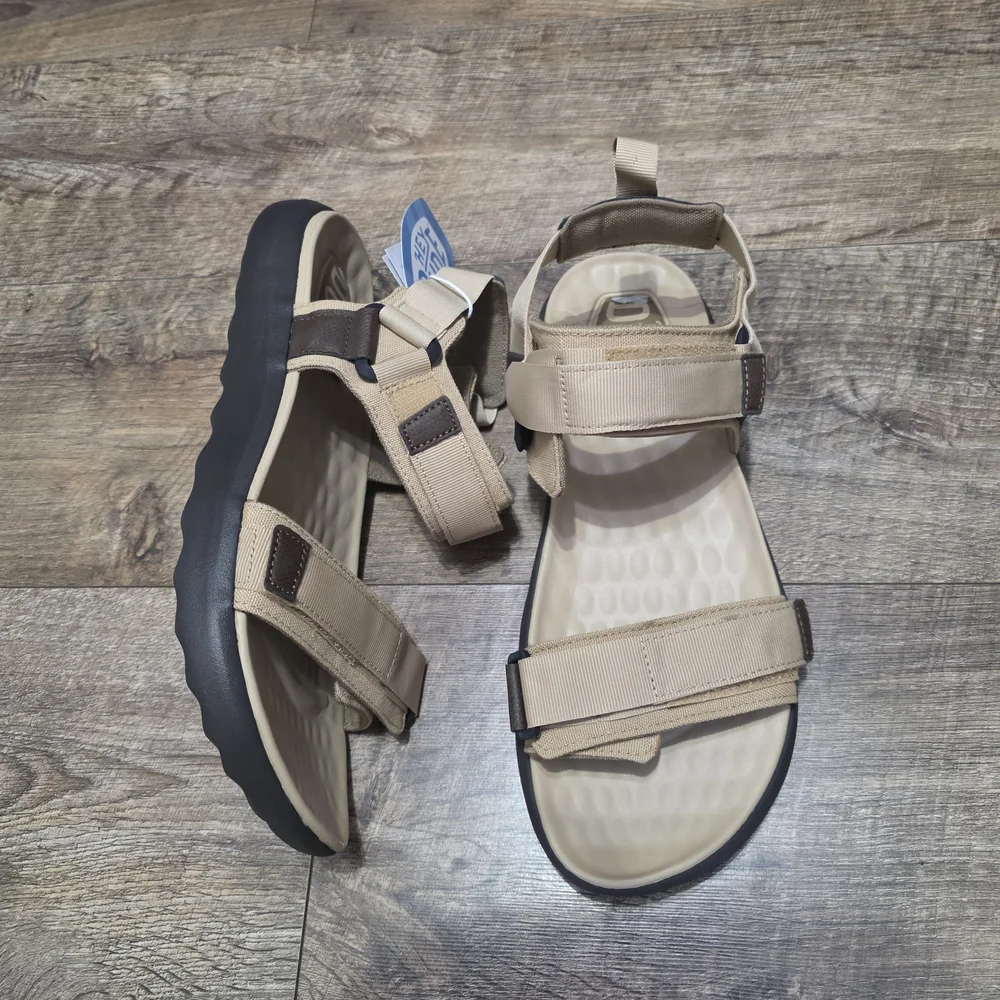 Heydude Tan Sandals with Adjustable Straps Men Size 11